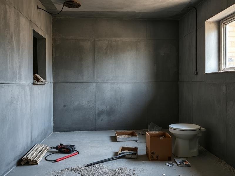 Half finished bathroom renovation left unfinished